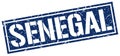 Senegal blue square stamp