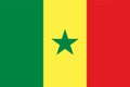 Senegal. Flag of Senegal. Horizontal design. llustration of the flag of Senegal. Horizontal design.