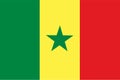 Senegal flag vector.Illustration of Senegal flag