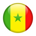 Senegal Flag Vector Round Icon