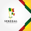 Senegal Independence Day Vector Design For Banner or Background