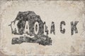 Senegal Kaolack Map and Lettering Design Royalty Free Stock Photo