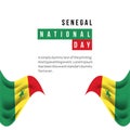 Senegal National Day Vector Template Design Illustration