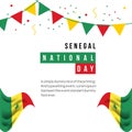 Senegal National Day Vector Template Design Illustration