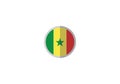 Senegal national flag circle shape