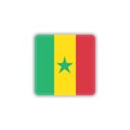 Senegal national flag flat icon