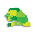 Senegal political map of administrative divisions