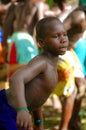 SENEGAL - SEPTEMBER 19: Men and kids in the traditional struggle