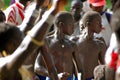 SENEGAL - SEPTEMBER 19: Men and kids in the traditional struggle