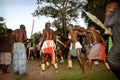 SENEGAL - SEPTEMBER 19: Men and kids in the traditional struggle