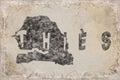Senegal Thies Map and Lettering Design Royalty Free Stock Photo