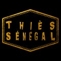 Senegal Thies Seal Map Design Royalty Free Stock Photo
