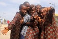 Senegalese Boys Celebrate Eid Holiday Royalty Free Stock Photo