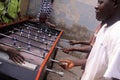 Senegalese Boys Play Foosball