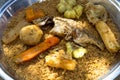 Senegalese recipe the thieboudienne Royalty Free Stock Photo