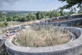 Quiet Chinese cemetery by the hill slope. Royalty Free Stock Photo