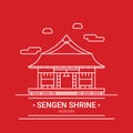 Sengen shrine. Vector illustration decorative design