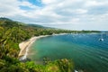 Senggigi beach panoramal landscape by drone in Lombok, Indonesia