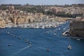 Senglea Harbor, one of the three Cities. Malta