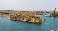 Views towards Gardjola Gardens of Senglea Isla and it`s guard tower