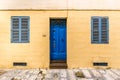 Senglea, Malta - Traditional maltese blue door and windows on the streets of Senglea