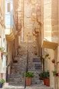 Senglea, Malta - Typical maltese stairs and street at Senglea