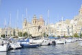 Senglea marina in Grand Bay, Valetta, Malta Royalty Free Stock Photo