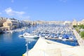 Senglea marina in Grand Bay, Valetta, Malta Royalty Free Stock Photo