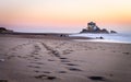 Senhor da Pedra Chapel and Footsteps at Sunset