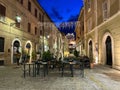 SENIGALLIA, ITALY - DECEMBER 16, 2023: View of the historic street of Senigallia at christmas time