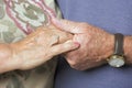 Senior Adult Couple Holding Hands Royalty Free Stock Photo