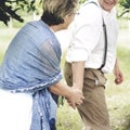 Senior Adult Couple Love Romance Nature Park Concept Royalty Free Stock Photo