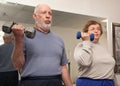 Senior Adult Couple Working Out Royalty Free Stock Photo