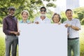 Senior Adult Friendship Togetherness Banner Placard Copy Space C Royalty Free Stock Photo