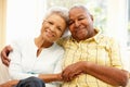 Senior African American couple at home Royalty Free Stock Photo