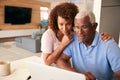 Senior African American Couple Using Laptop To Check Finances At Home Royalty Free Stock Photo