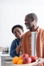 senior african american man holding bowl Royalty Free Stock Photo