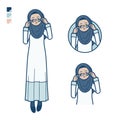 A senior arabic woman with cry images