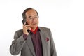 Senior Asian man making a phone call Royalty Free Stock Photo
