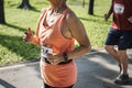 Senior athlete running in the park Royalty Free Stock Photo