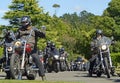 Senior bikers lead bike ride run in memory of fallen brother Royalty Free Stock Photo