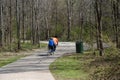 Senior Bikers on a trail in the Wolf River Greenway