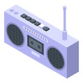 Senior boombox icon, isometric style