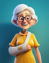 Senior with broken arm and dokter ca Royalty Free Stock Photo