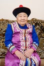 Senior Buryat (Mongolian) woman Royalty Free Stock Photo