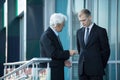 Senior businessman talking with his employee Royalty Free Stock Photo