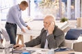 Senior businessman and young architect working Royalty Free Stock Photo