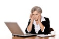 Senior businesswoman working on laptop Royalty Free Stock Photo