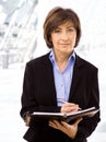 Senior businesswoman writing Royalty Free Stock Photo