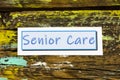 Senior care old elderly healthcare support nursing home health helping hands